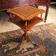 Pedestal table on two levels end of sofa base English style claws