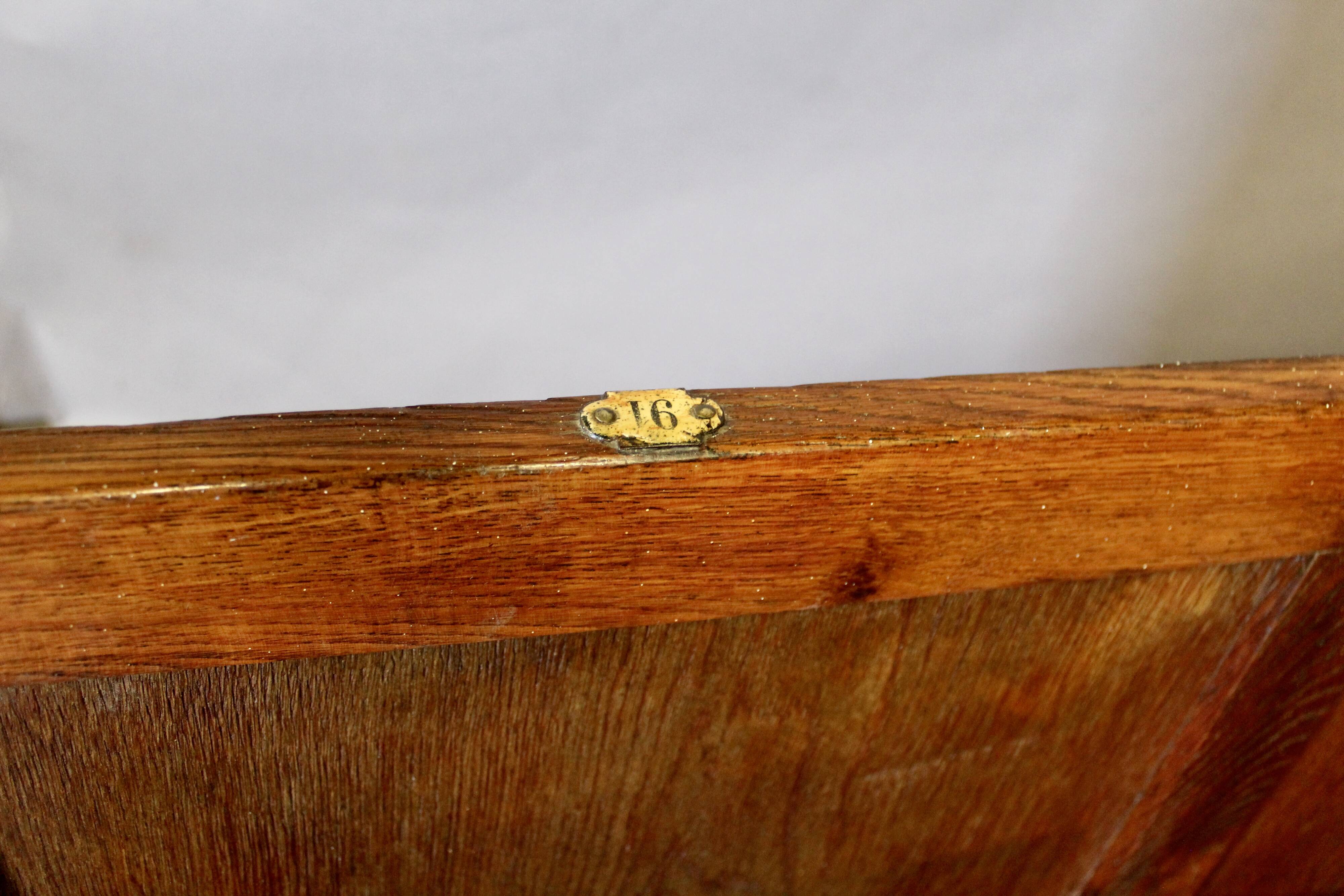 3-seater oak church pew