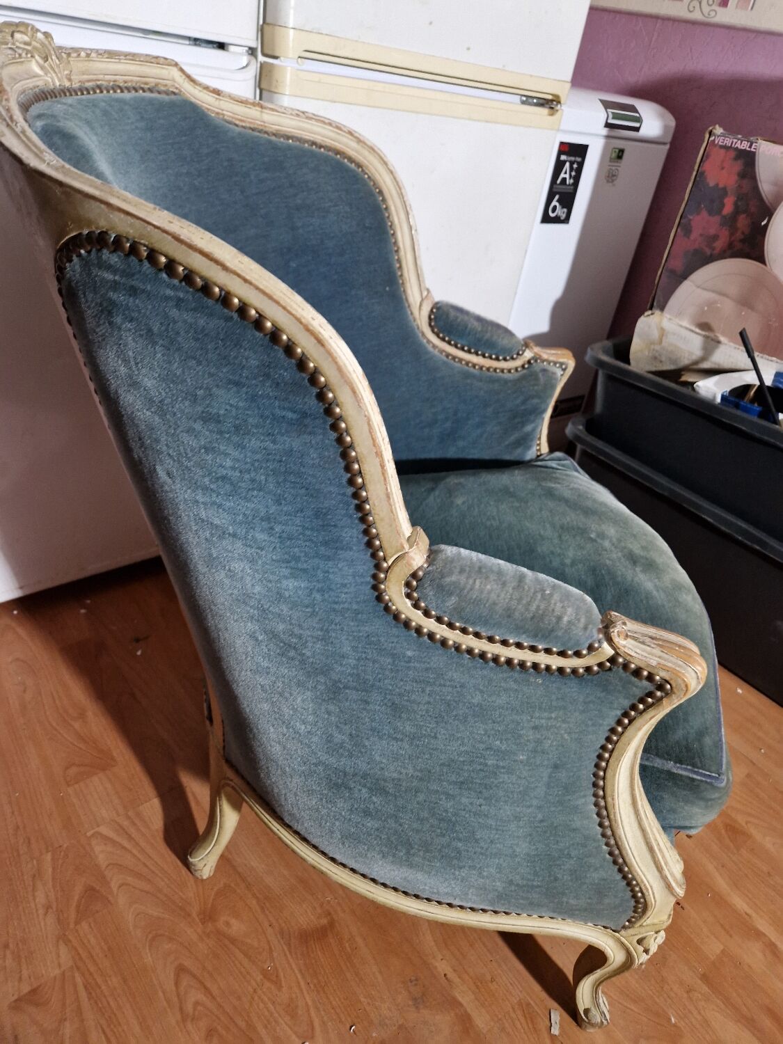 Armchairs bergère cabriolet style louis xv