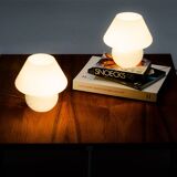 Set of 2 Mushroom Table Lamps by Venini for Mazzega, Italy, 1960s