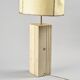 Travertine and parchment lamp, Italy, circa 1970