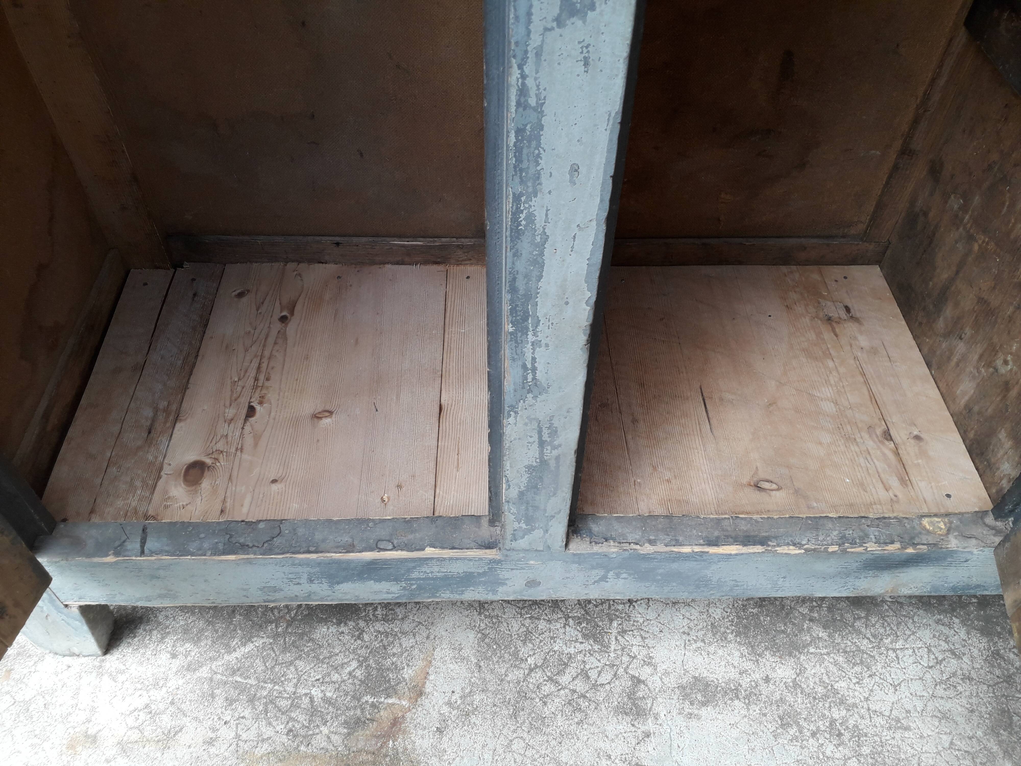 Patinated industrial wardrobe