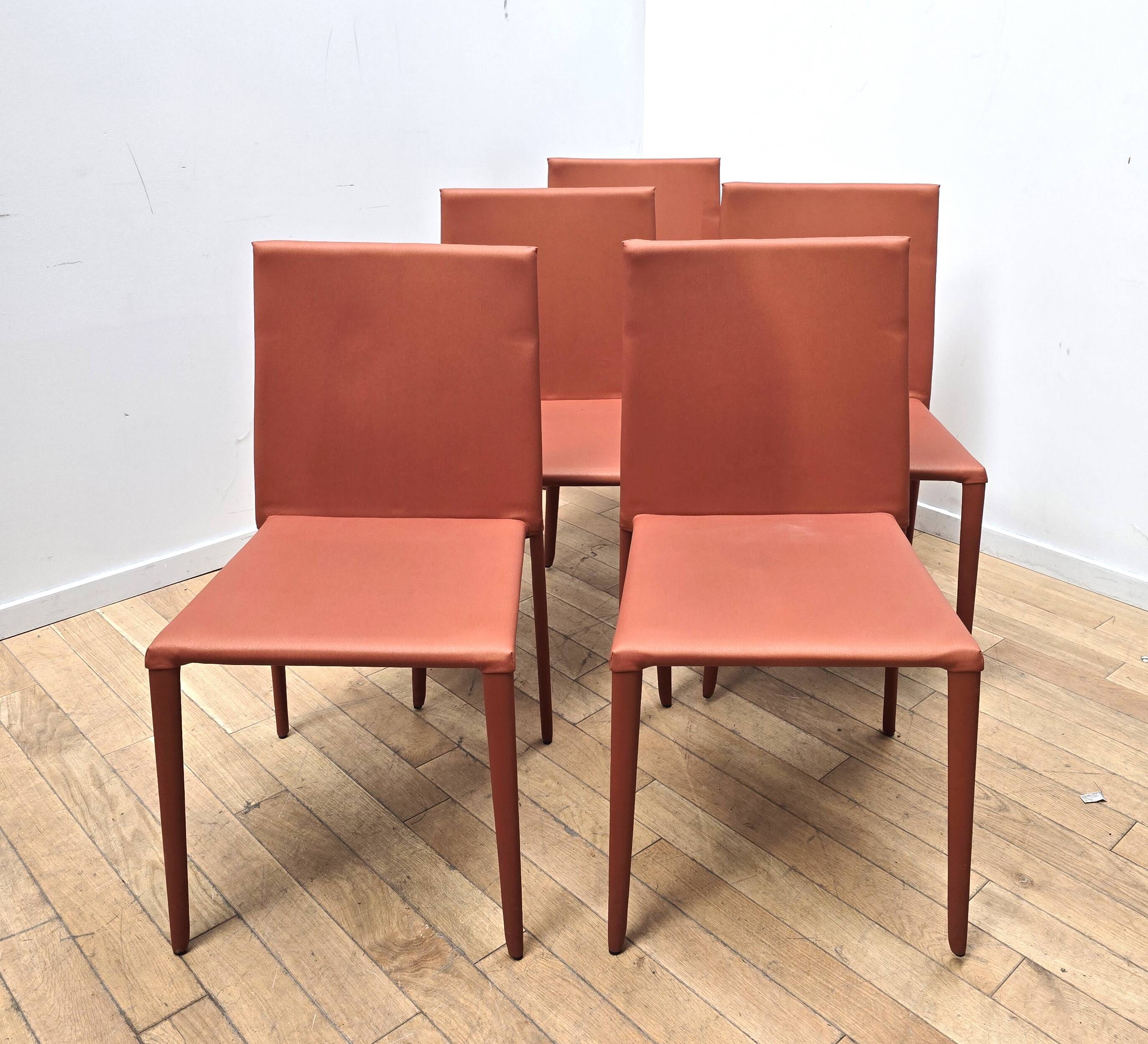 Set of 5 Norma chairs, Arper