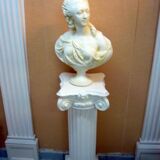 Bust countess of barry patinated in staff