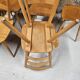 Lot of 8 country bistro chairs from the 1970s
