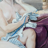 Painting oil on canvas female nude