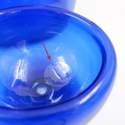 Pair of cobalt blue blown glass cups - 1970s