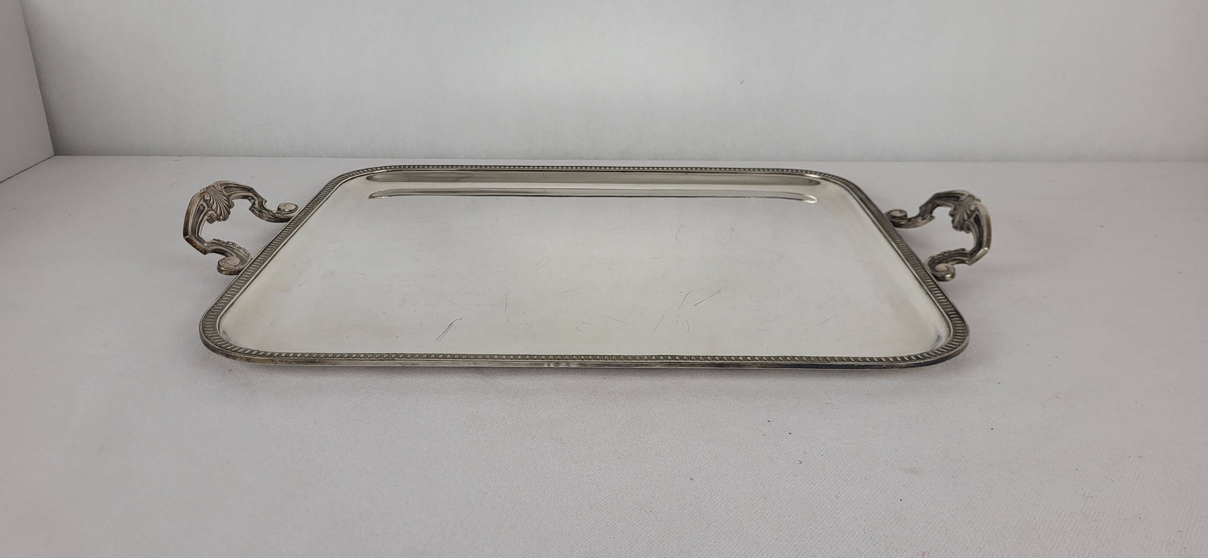 Silver-plated tray Louis XV - Georges Delahaye