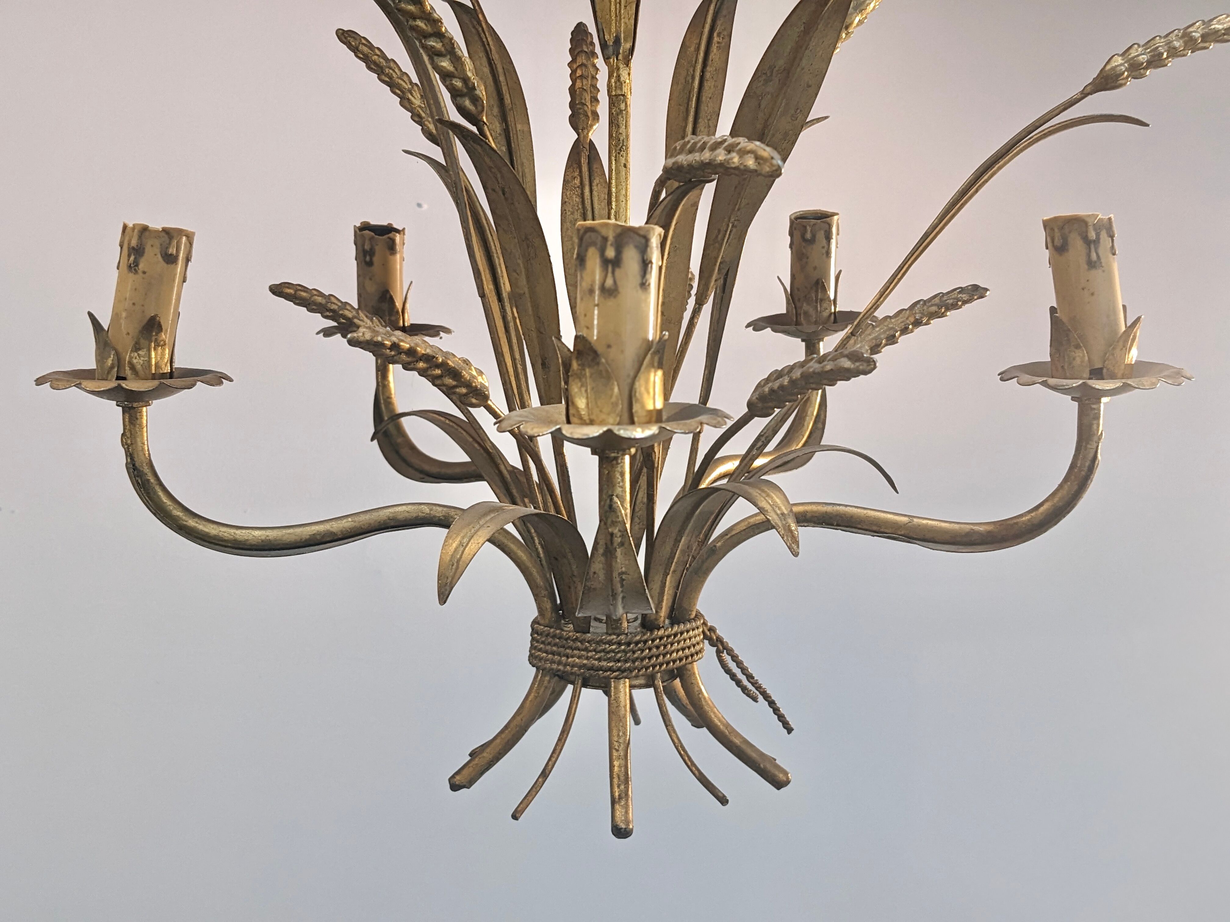 Chandelier "ears of wheat" with 5 arms