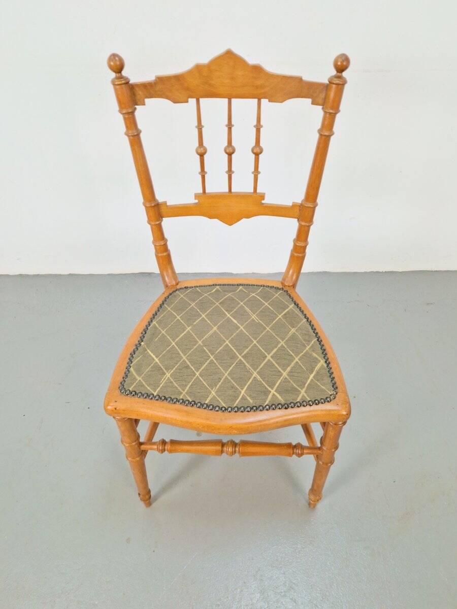 Vintage Chiavari Spool Chair, Italy, 1950s