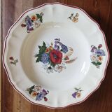lot of 5 deep plates Sarreguemines Agreste