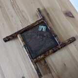 Square bamboo mirror 38x38cm