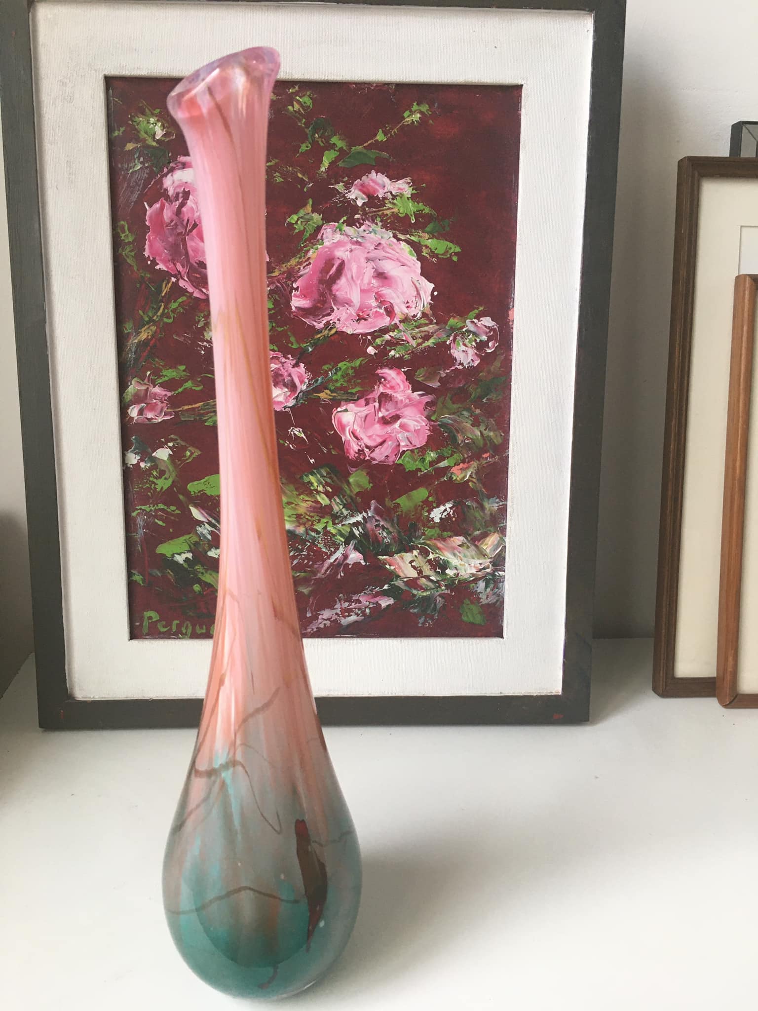Blown glass soliflora. Very nice color gradient.