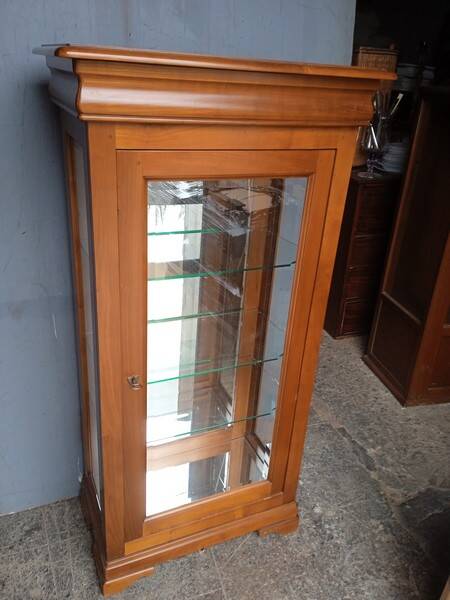 Louis Philippe cherry display case 140 cm