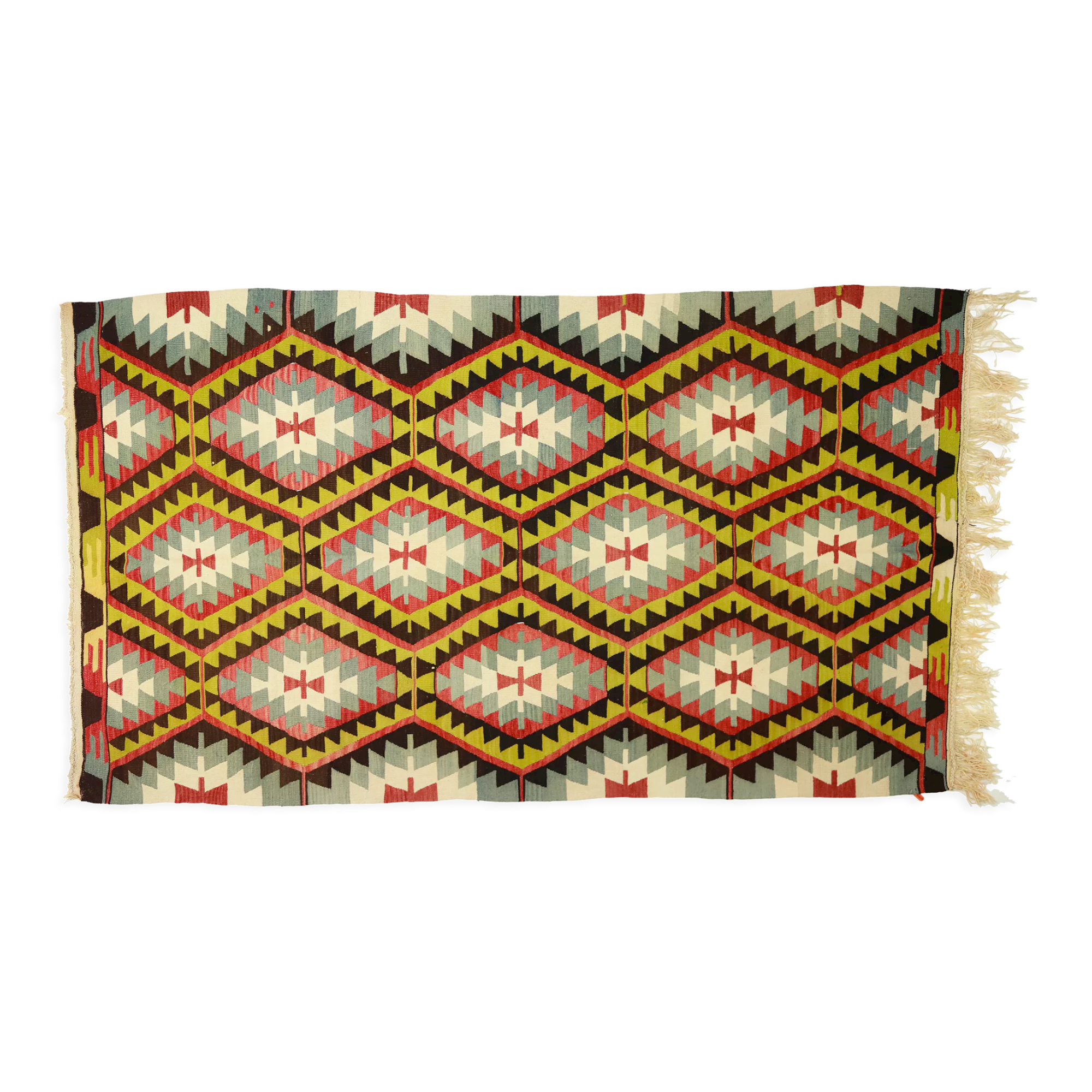 Anatolian handmade kilim rug 300 cm x 180 cm