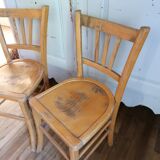 Set of 2 wooden bistro chairs