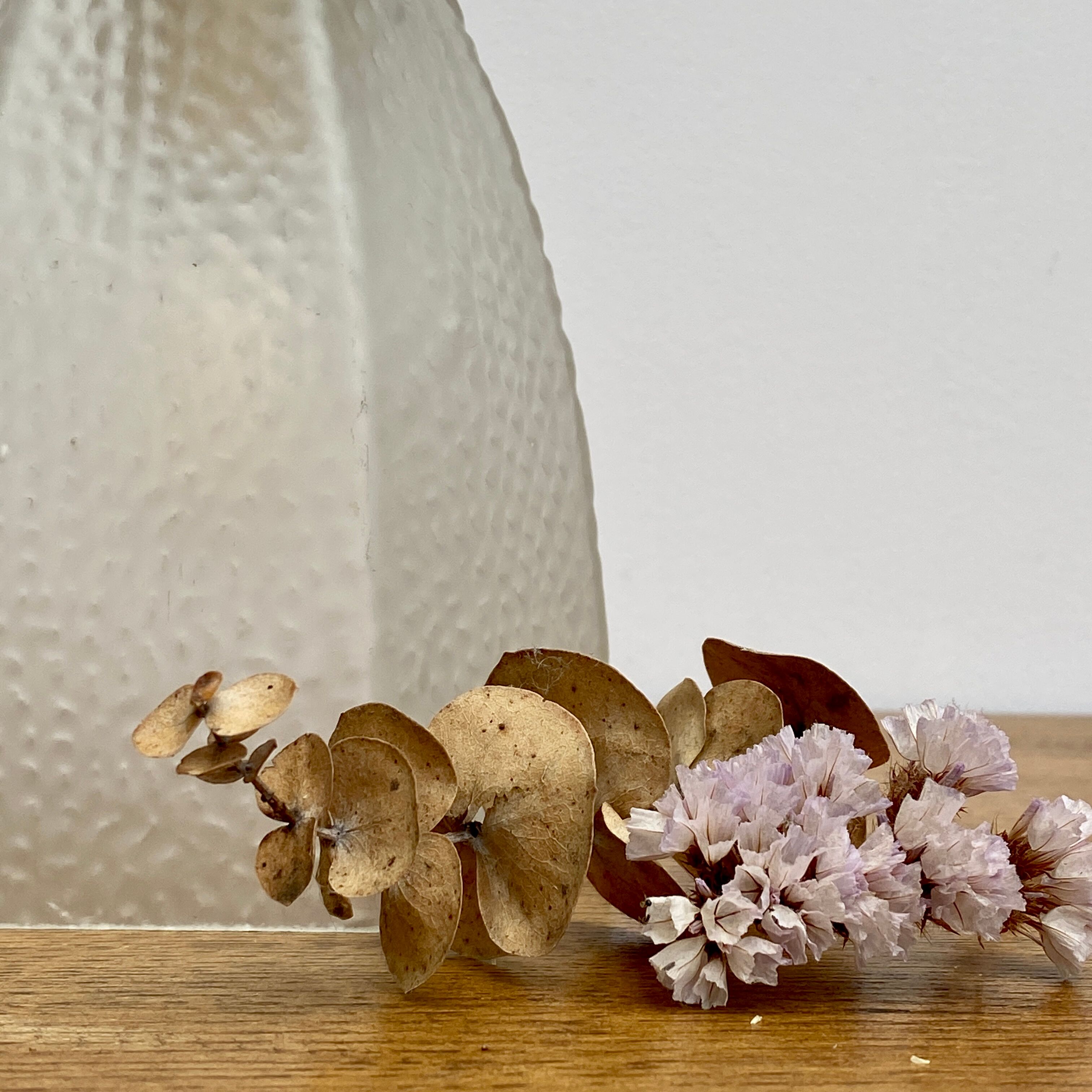 Vintage tulip walker in frosted glass