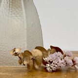 Vintage tulip walker in frosted glass