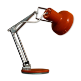 Orange articulated vintage desk lamp
