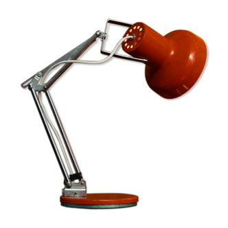 Lampe de bureau vintage articulée orange