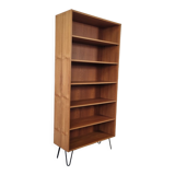Scandinavian bookcase in teak and walnut, 60s