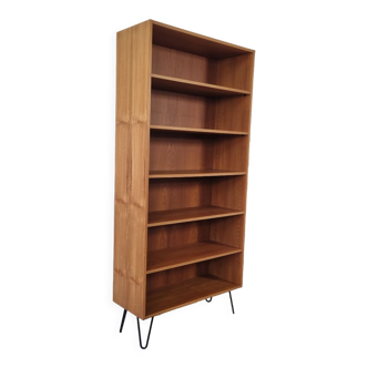 Scandinavian bookcase in teak and walnut, 60s