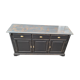 Three-door cabinet three drawers patina black