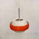 orange and white vintage lamp with chrome accent
