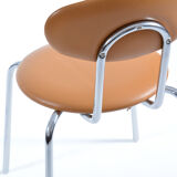 Midcentury Chair By Kovona In Leatherette And Chrome, 1970s