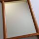 Vintage wall mirror in light pine, “Les Arcs” style, 48 x 68 cm