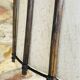Vintage Floor Lamp Turned Wood, Bamboo Rattan Circa 1950s