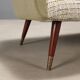 Small vintage sofa in fabric and foam, design, Italy, 1950s-1960s.