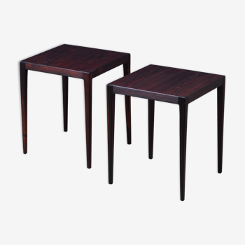 Set of two side tables made of rosewood by Kurt Østervig, produced by Jason Møbler, Denmark.