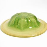 Three large colored 1930s glass bowls by Karl Wiedmann for WMF Ikora