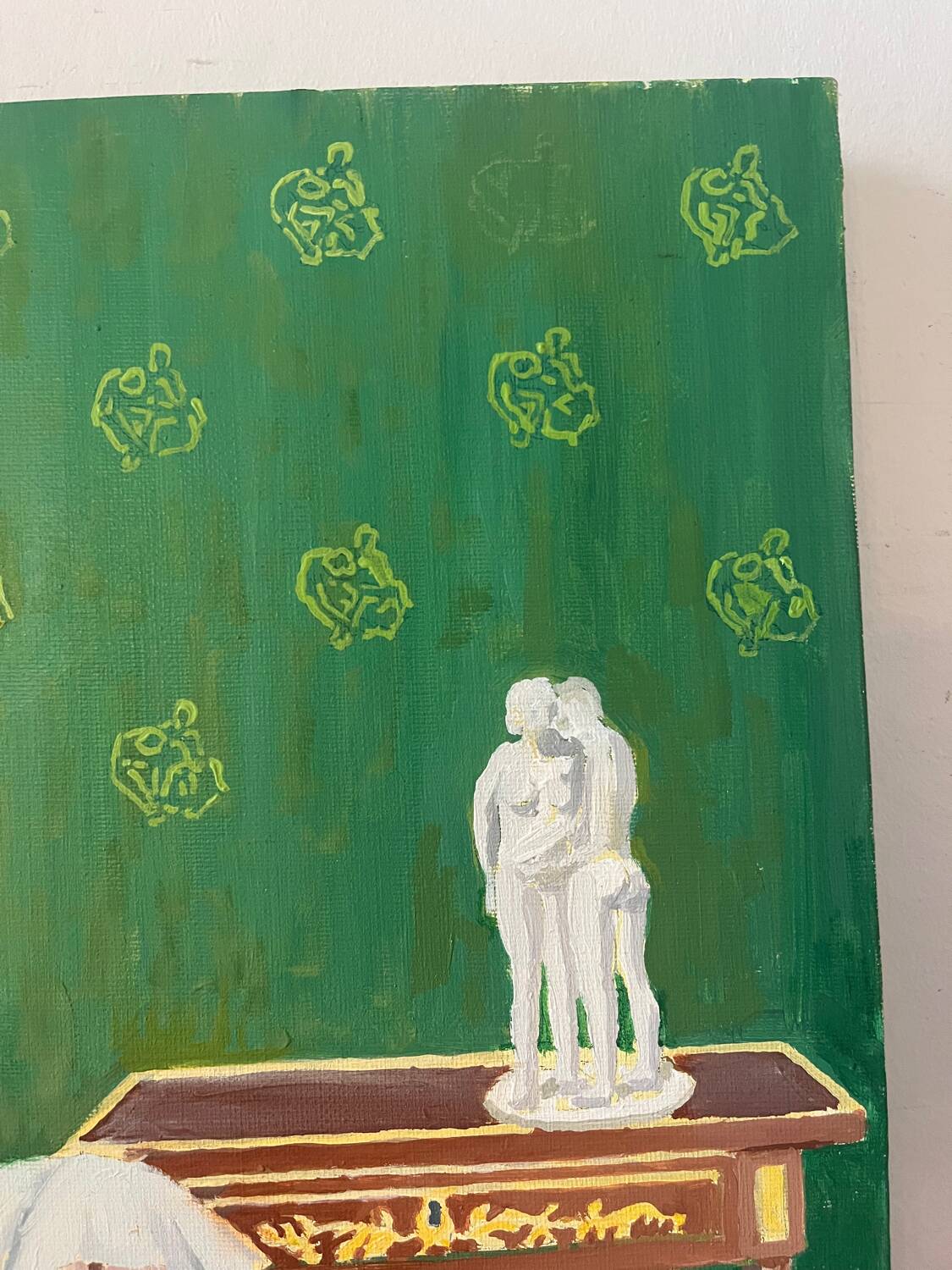 "The Love Novel", oil on canvas signed M. Toyer