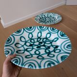 Vintage Gmundner Keramik Serving Oval Plate / Austria / Green Flamed / 2
