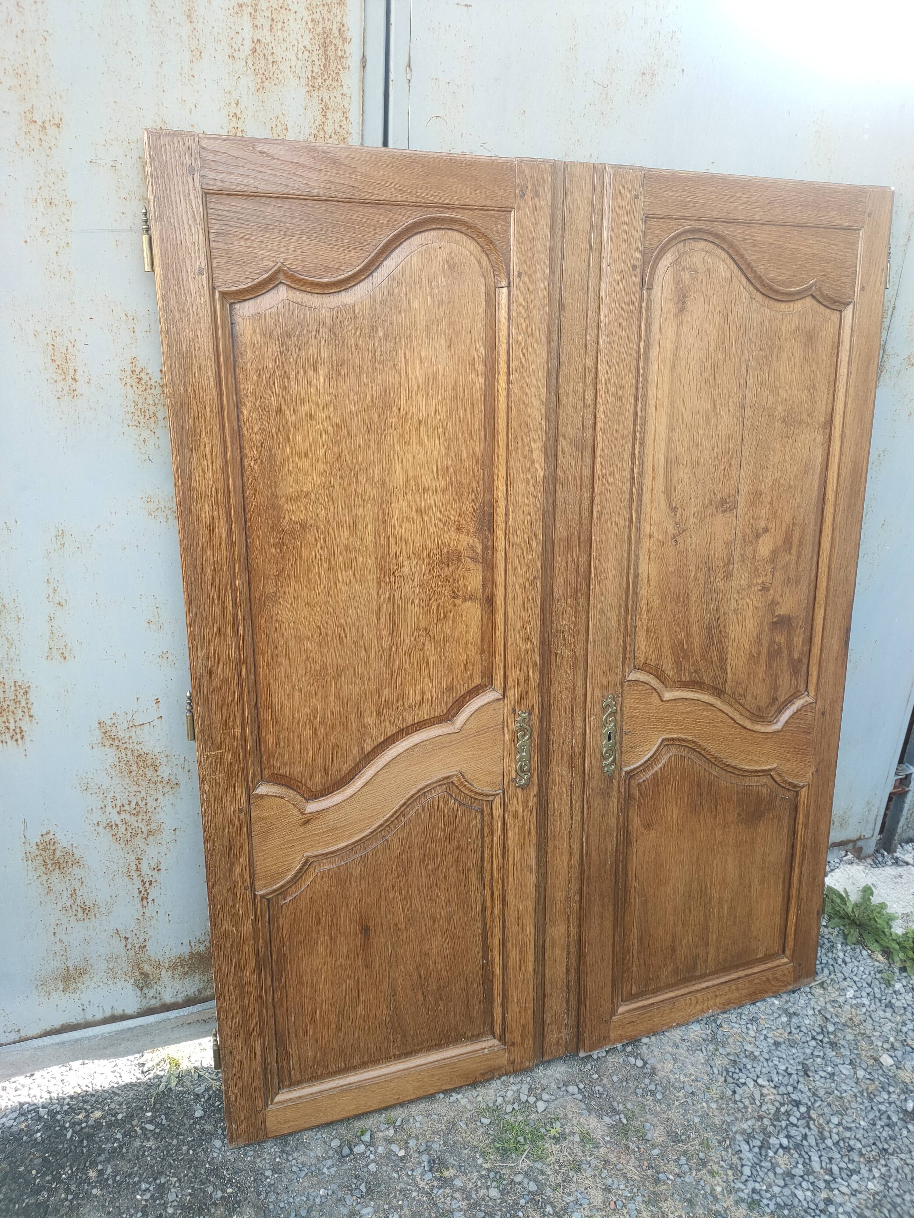 pair of old oak doors