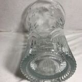 Old vase transparent molded glass