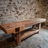 Antique beech table, France early 20th century