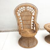 Emmanuelle vintage s 1970 Indonesia rattan chair