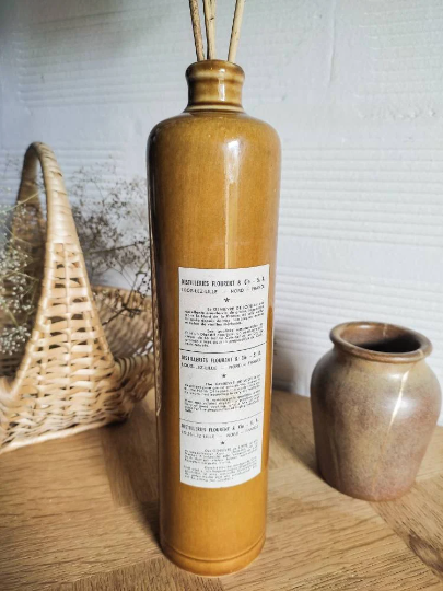 Vintage bottle, ceramic, brown