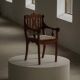 Danish popular art armchair in oak with a lambswool seat, early 20th century, 1930s.