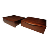 Scandinavian suspended nightstands rosewood