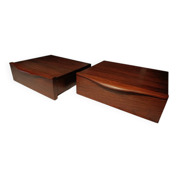 Chevets suspendus scandinaves palissandre