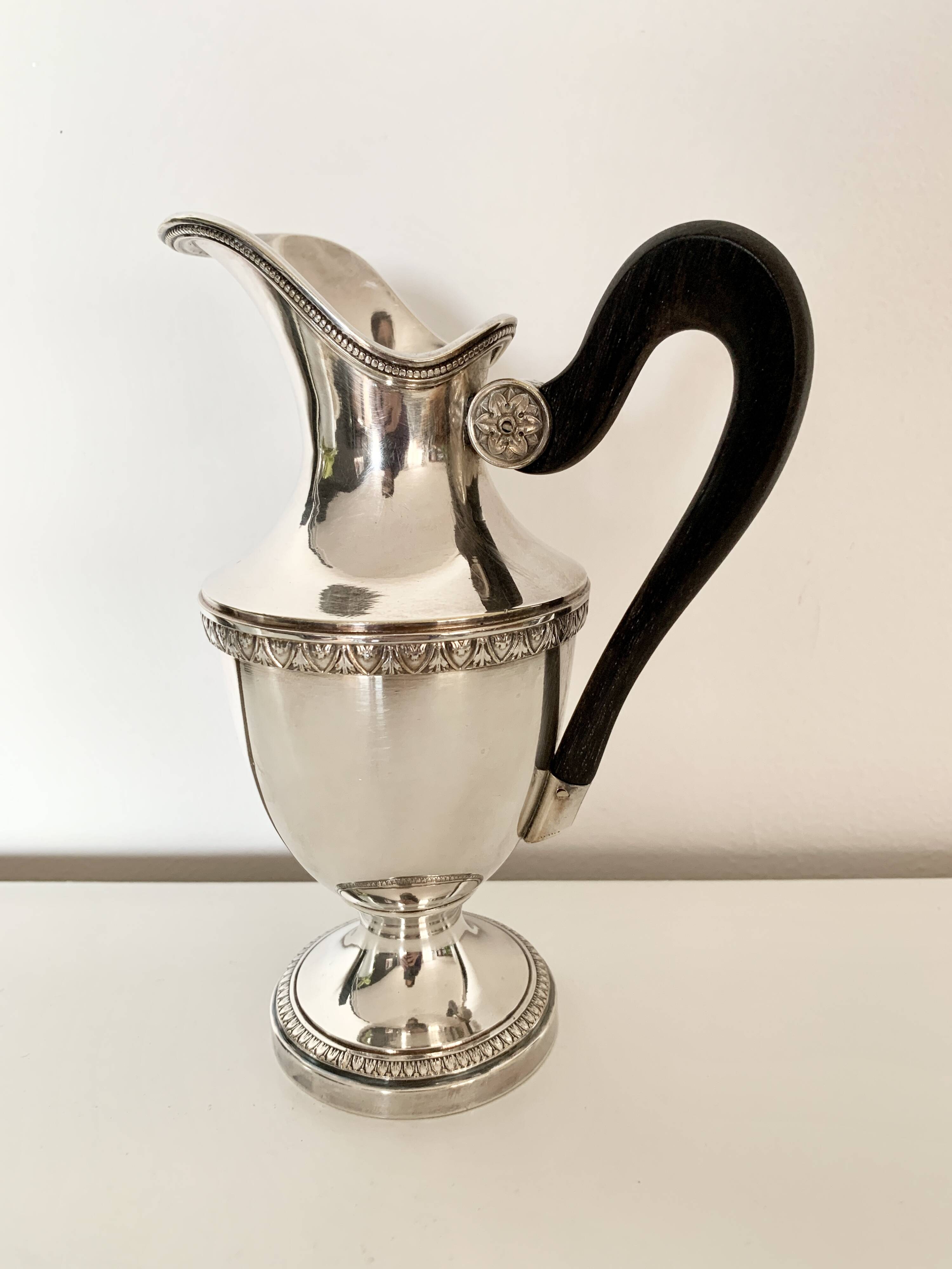 Boulenger silver-plated and ebony milk jug