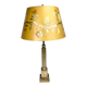 Large ceramic lamp base in a golden wood effect.