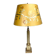 Large ceramic lamp base in a golden wood effect.