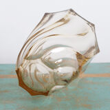 70s smoked glass vase