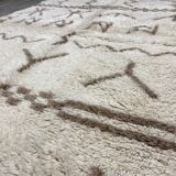 White/marrone laine carpet 180x240cm