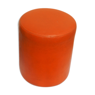 Pouf skaÏ orange vintage des années 70 seventies